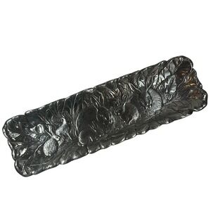 VTG Arthur Court Aluminum Metal Bunny Rabbits Oblong Serving Tray 1990 EASTER